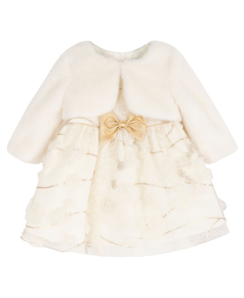 Baby Girls' Floral-Print Fit & Flare Dress and Jacket, 2-Piece Set