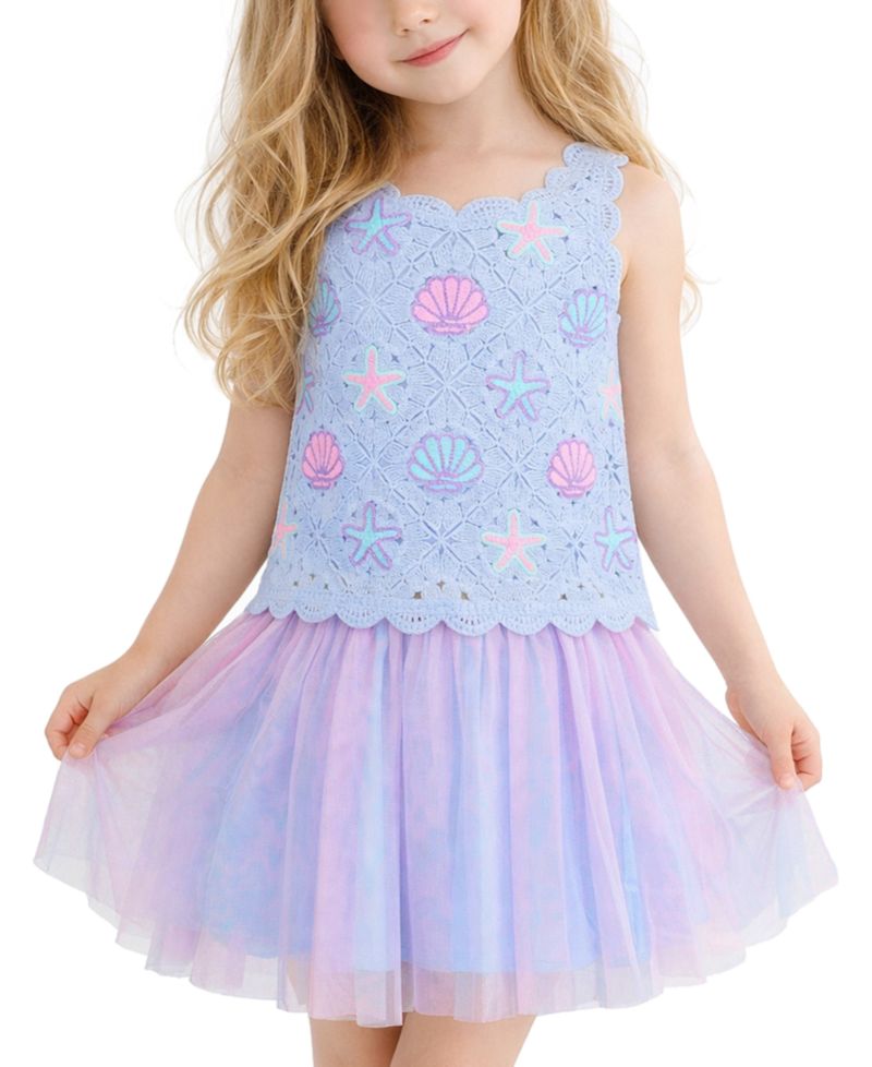 Girls' 2T-6X Sleeveless Tank Top and Skirt, 2-Piece Set