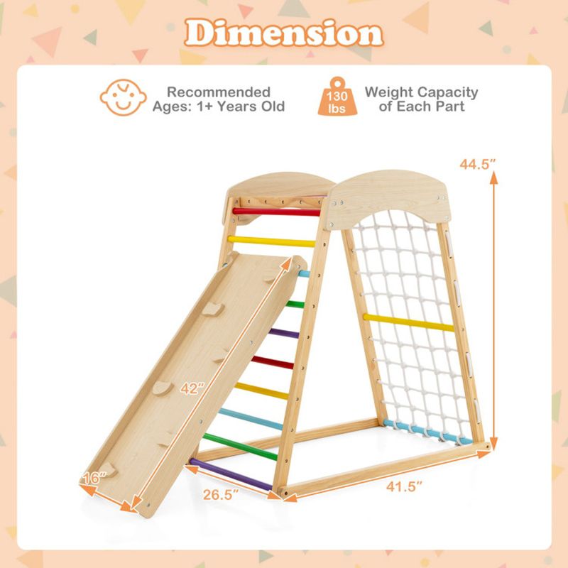 6-in-1 Wooden Jungle Gym