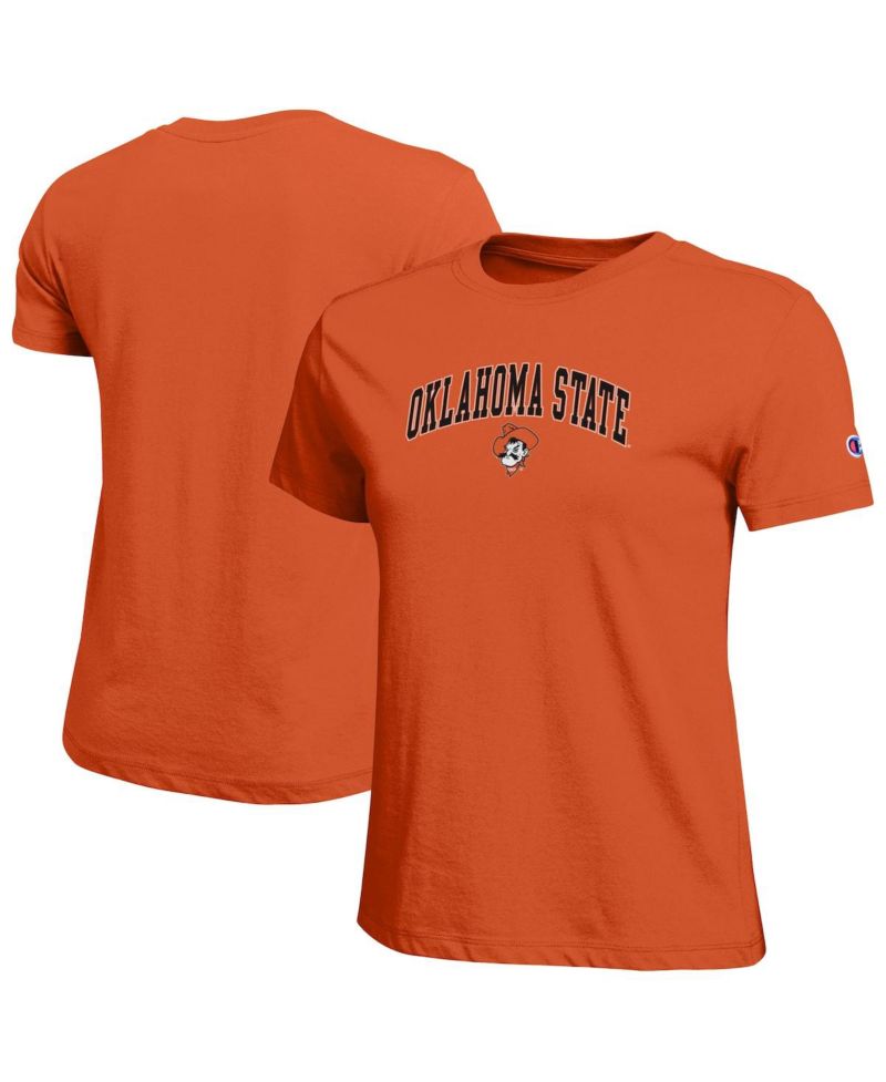 Women's Orange Oklahoma State Cowboys Arched Over Logo T-Shirt