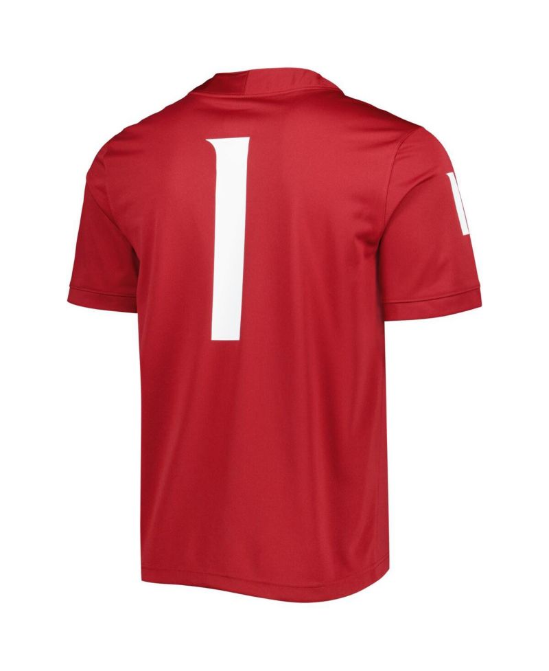 Men's #1 Crimson Washington State Cougars Untouchable Football Jersey