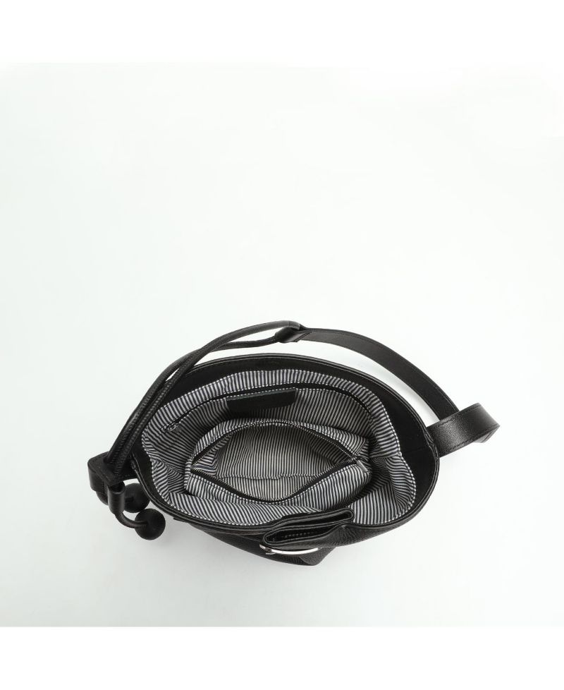 Solene Leather Bucket Bag Minimalist Shoulder Crossbody Purse