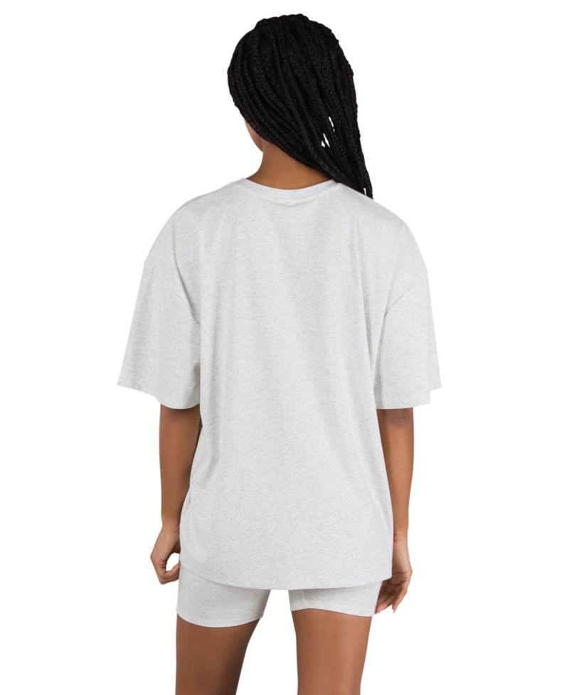 Women's Gray Detroit Lions Fray T-Shirt and Briefs Sleep Set