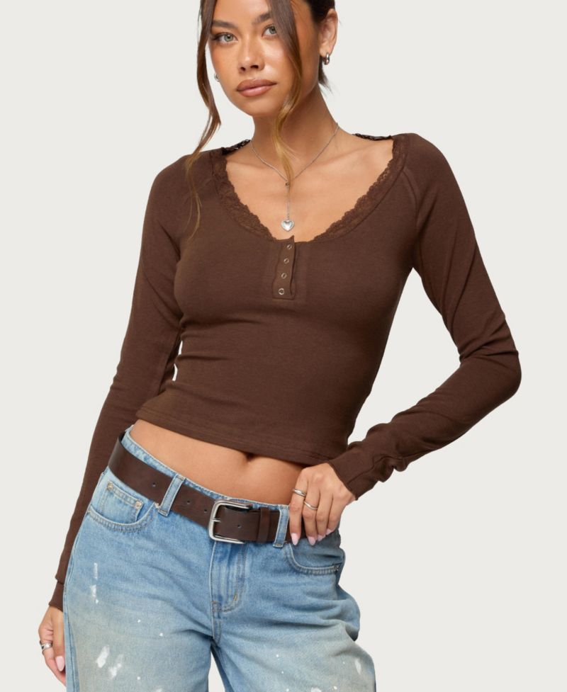 Women's Shanah Lacey Henley Top
