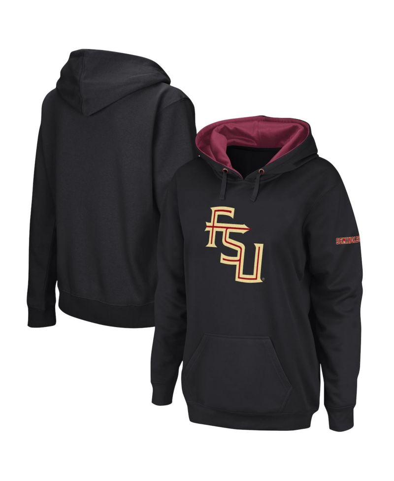 Women's Black Florida State Seminoles Big Logo Pullover Hoodie