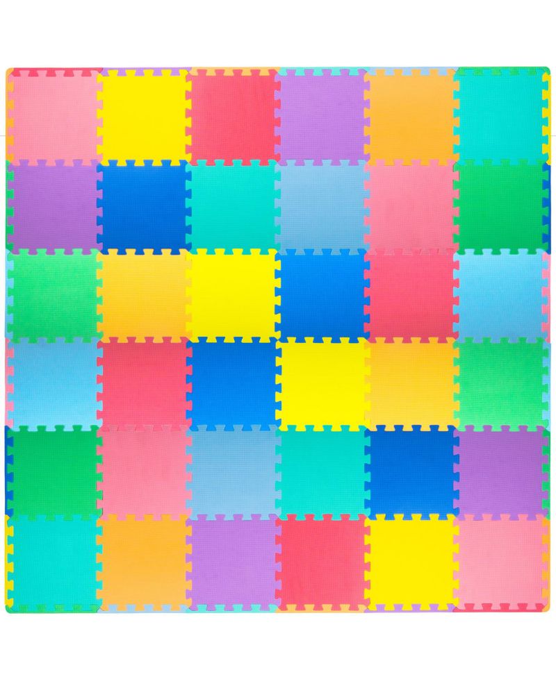 ProSource Kids Floor Play Mat 3/8-in, 36 Sq Ft - 36 Tiles