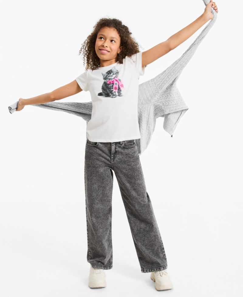 Little & Big Girls Lulu Wide-Leg Jeans