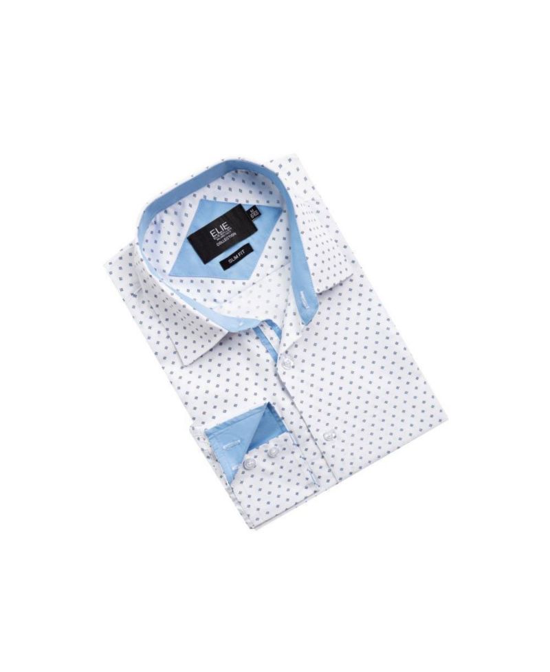 Men's Slim Fit Modern Ditsy Print Shirt
