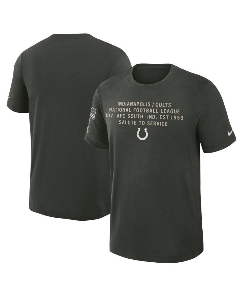 Men's Dark Green Indianapolis Colts 2025 Salute to Service Sideline Slub Dri-FIT T-Shirt