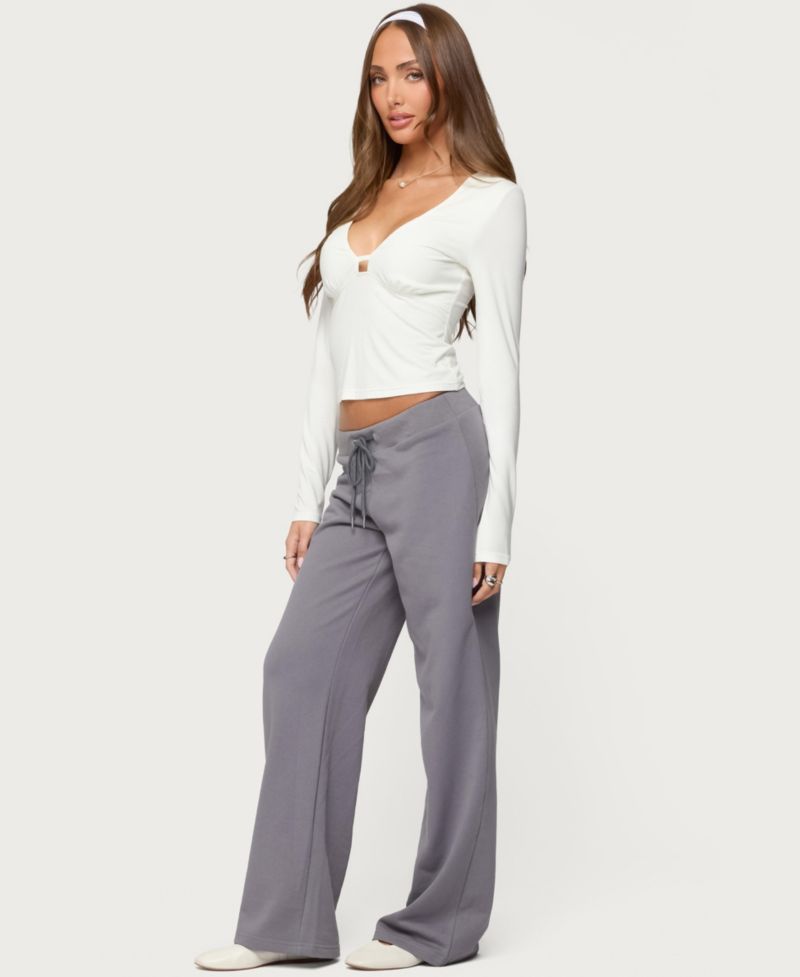 Women's Lovisa V Neck Long Sleeve Top