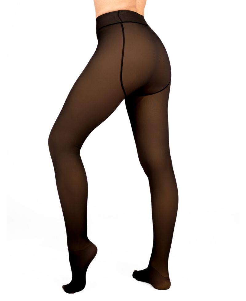 Women's Faux-Translucent Fleece-Lined Tights U24206