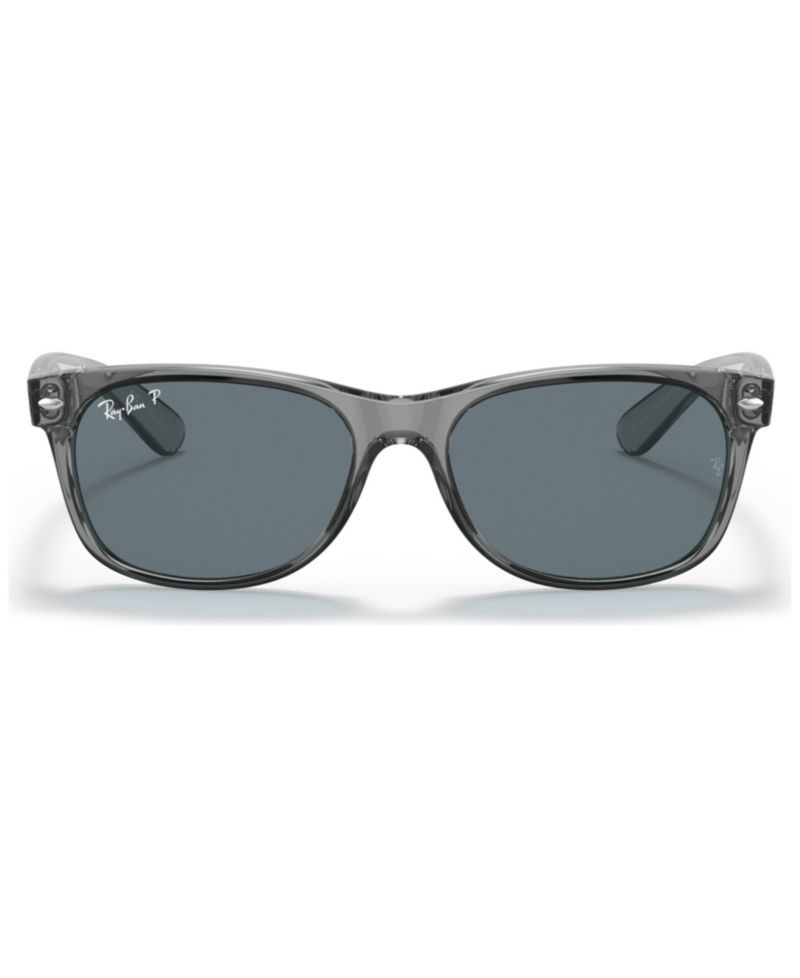 Unisex New Wayfarer Classic 55 Polarized Low Bridge Fit Sunglasses, RB2132F55-P