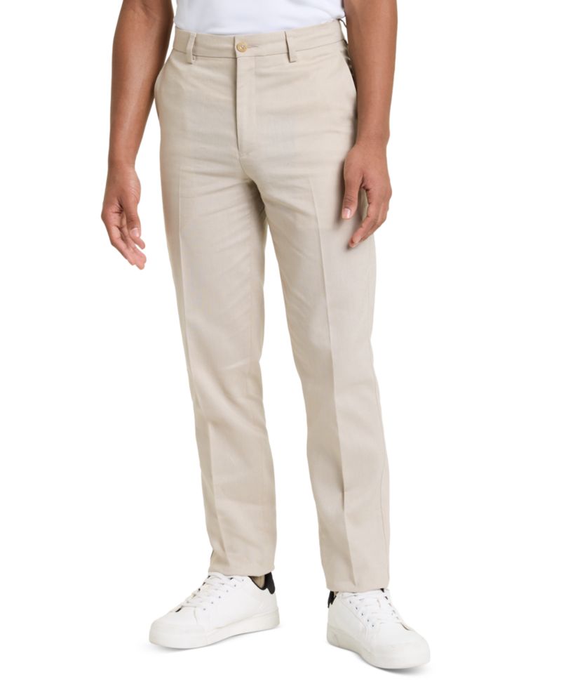Boys' 8-20 Linen Khaki Button-Up Pants