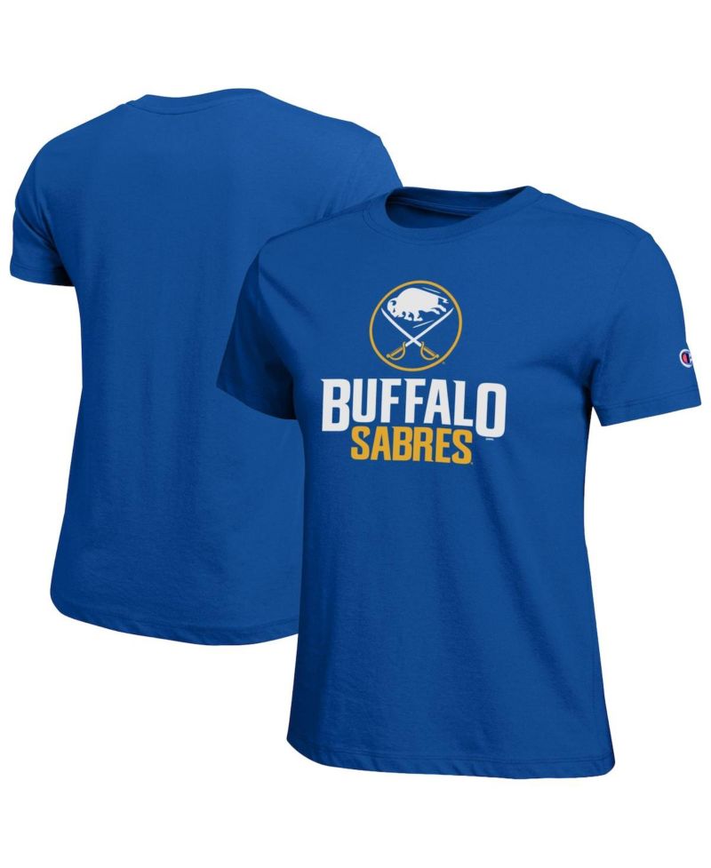 Women's Royal Buffalo Sabres Wordmark Lockup T-Shirt