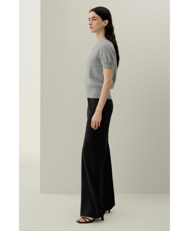 Women's Brushed Cashmere Short-Sleeve Sweater