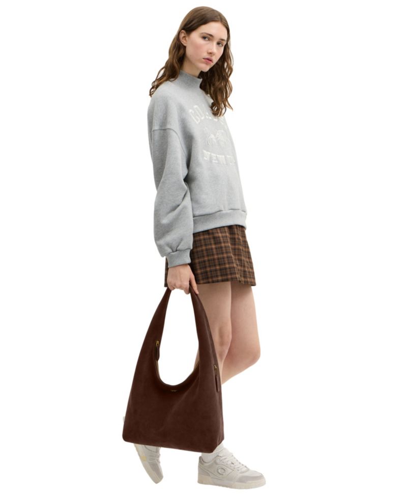 Pillow Brooklyn Large Suede Hobo Bag