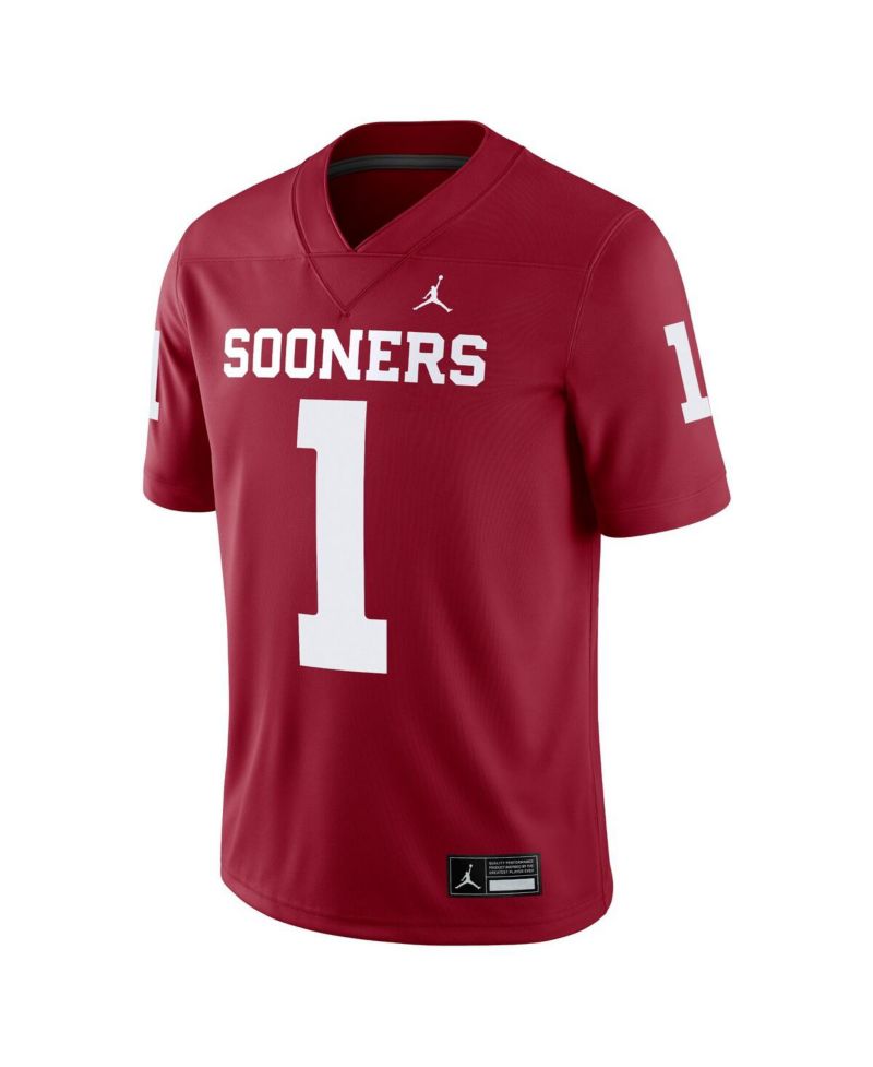 Men's Jalen Hurts Crimson Oklahoma Sooners Alumni Player Game Jersey