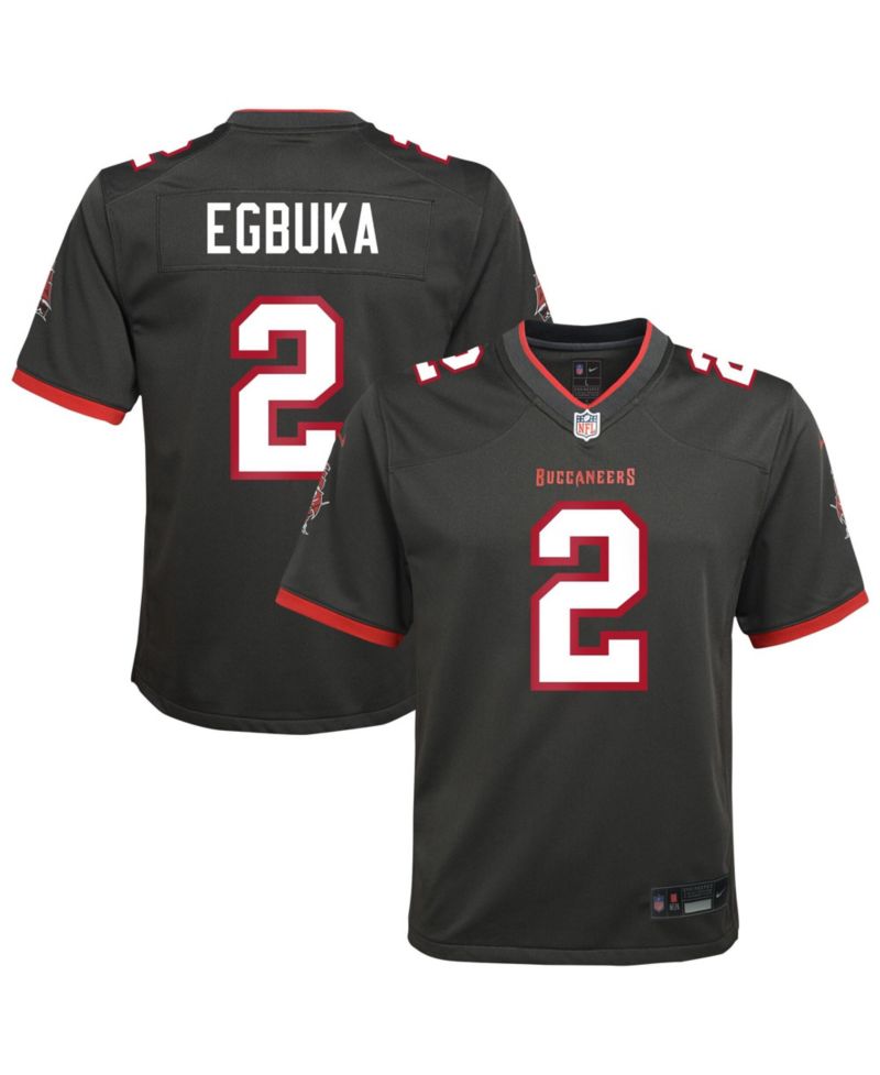 Big Boys and Girls Emeka Egbuka Pewter Tampa Bay Buccaneers Alternate Game Jersey