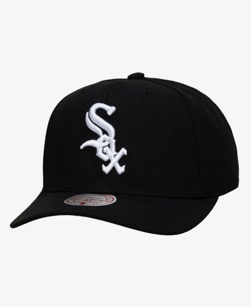 Men's Black Chicago White Sox Black and White Pro Crown Snapback