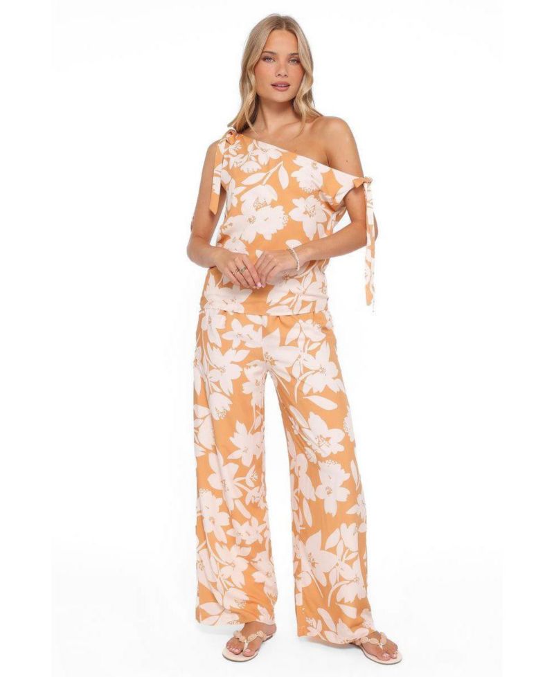 Women's Flynn Off-Shoulder Floral Wide-Leg Top and Pants, 2-Piece Set