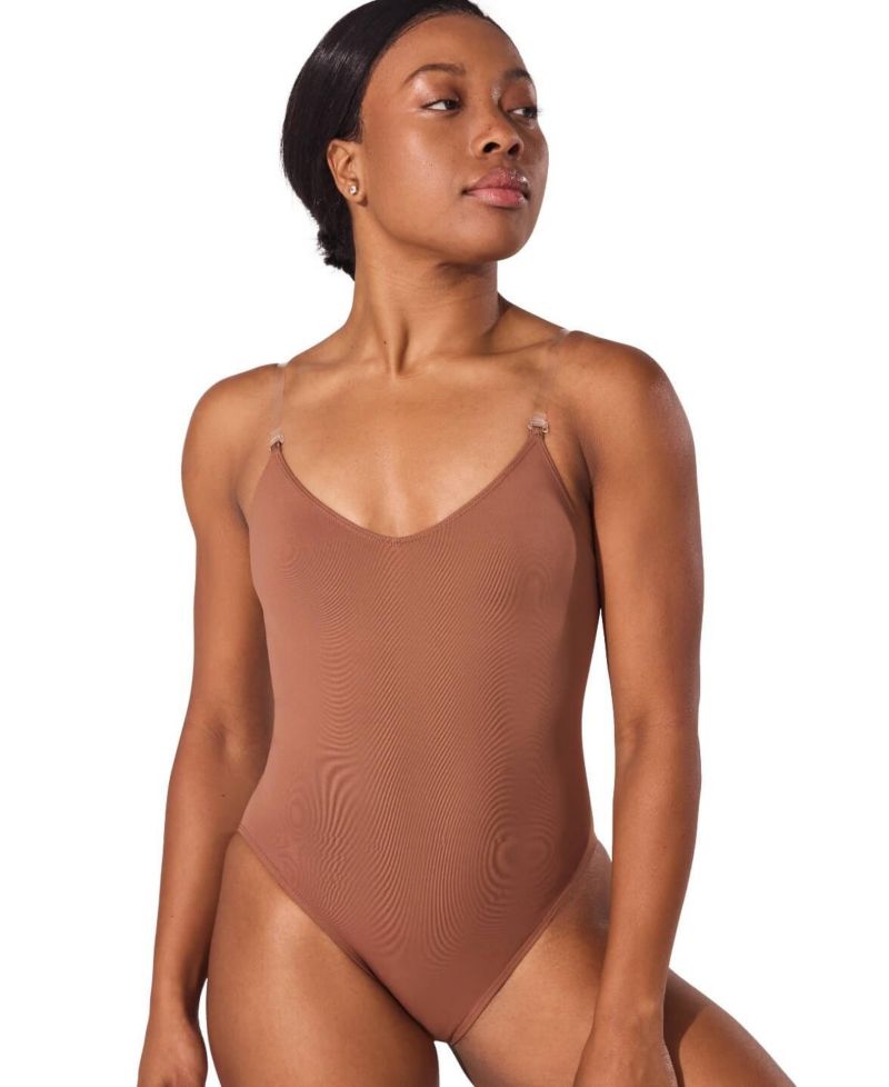 Women's Camisole Leotard w/ Clear Transition Straps