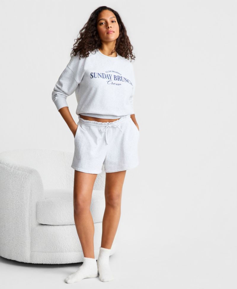 Women's Paperbag-Waist French Terry Shorts