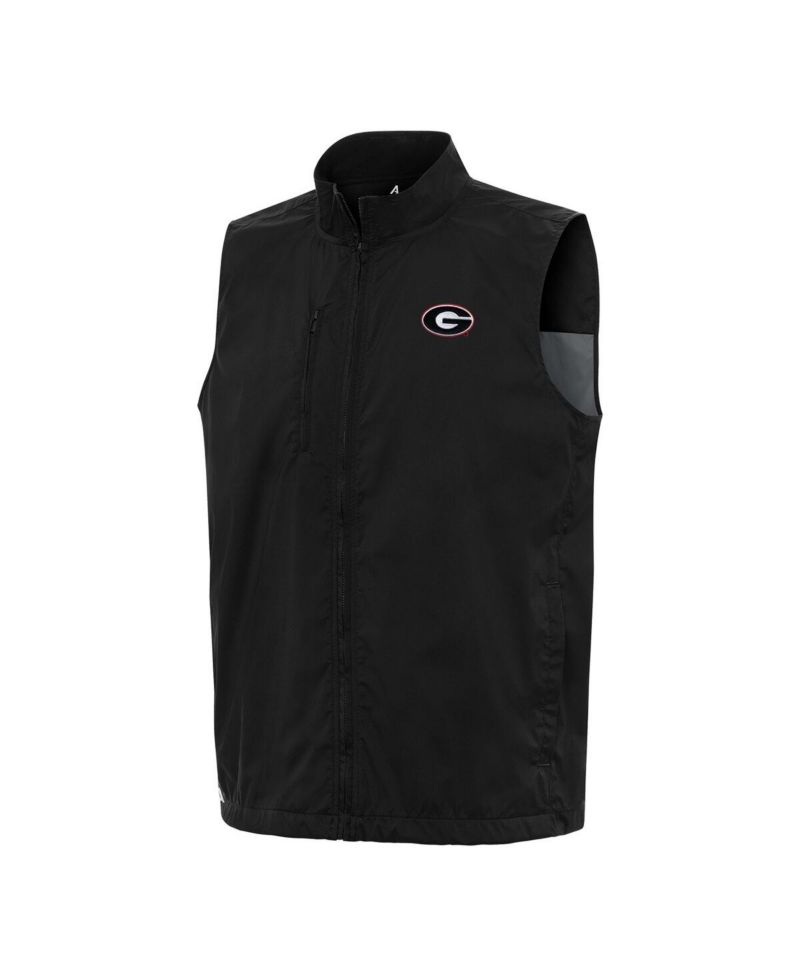 Men's Black Georgia Bulldogs Brisk Full-Zip Vest