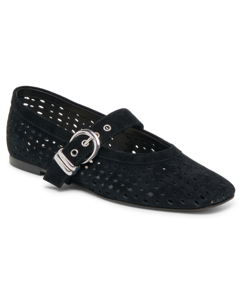 Women's Mikel Perforated Buckle Mary Jane Flats