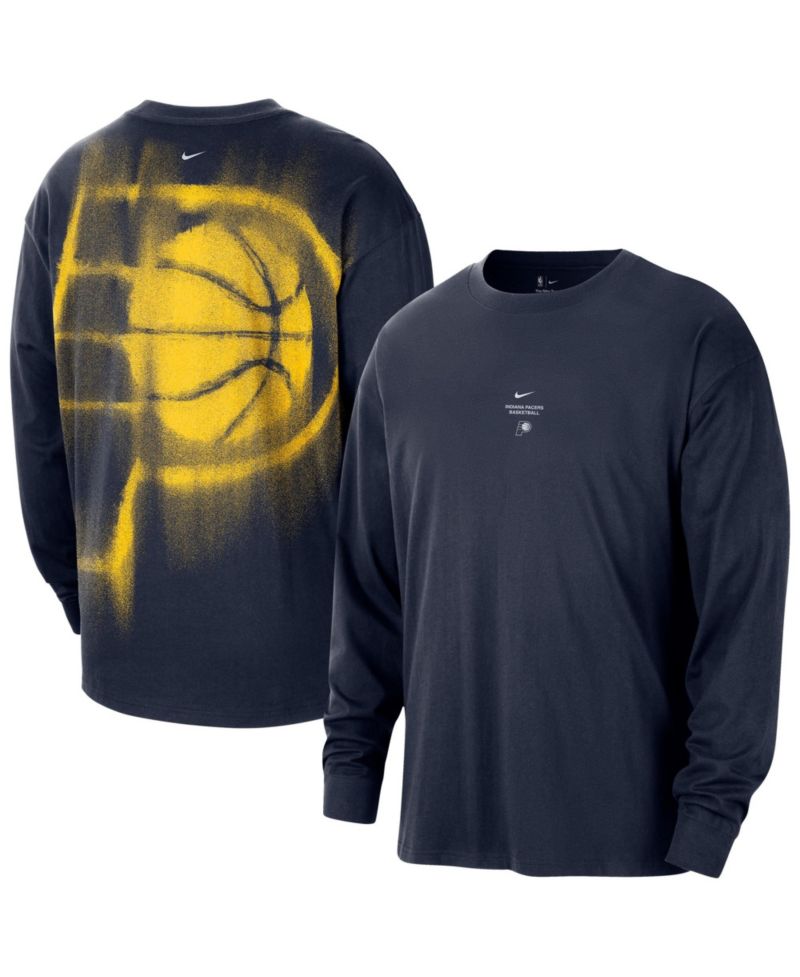 Men's Navy Indiana Pacers 2026 Standard Issue Pre-Game Performance Long Sleeve T-Shirt