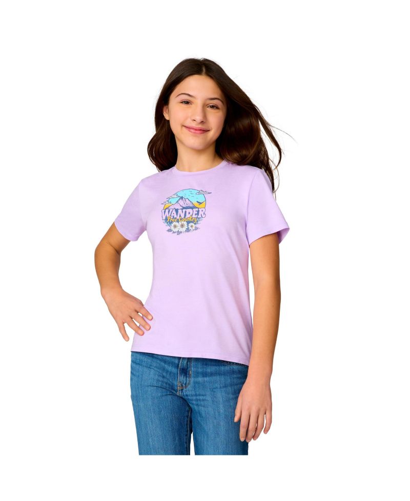Girls' Microtech Graphic Crew Neck Shirt
