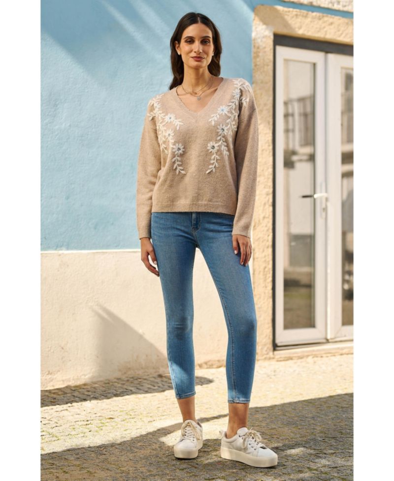 Women's Floral Knitted Jumper