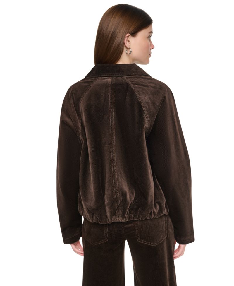 Petite Bubble-Hem Corduroy Jacket