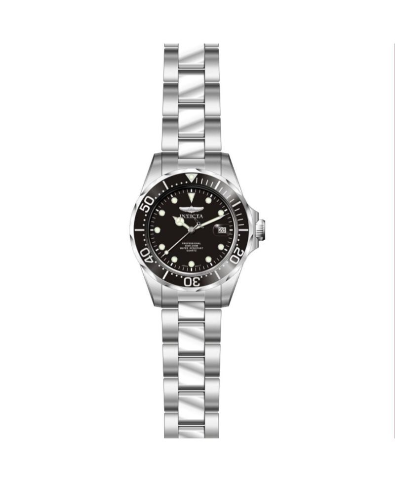 Men's 17046 Pro Diver Quartz 3 Hand Black Dial Watch