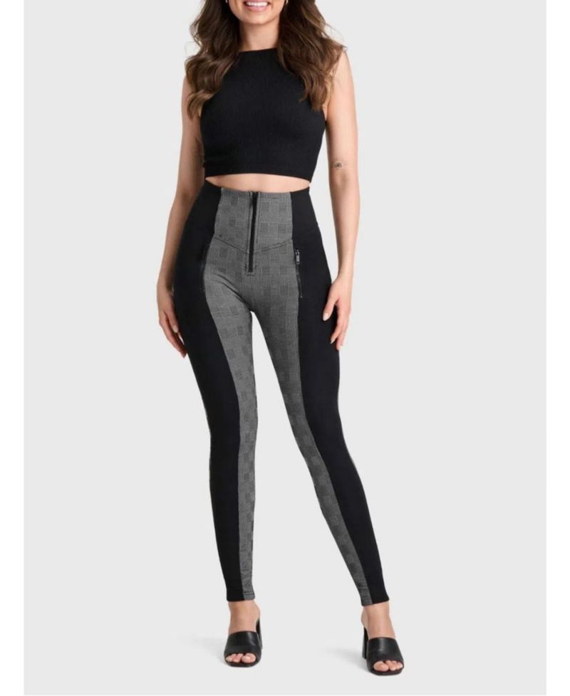 Women's Mosaic Weave High-Rise Sculpting Skinny Pants