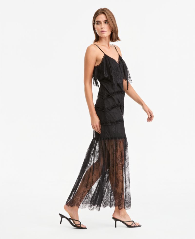 Women's V-Neck Lace Slip Dress