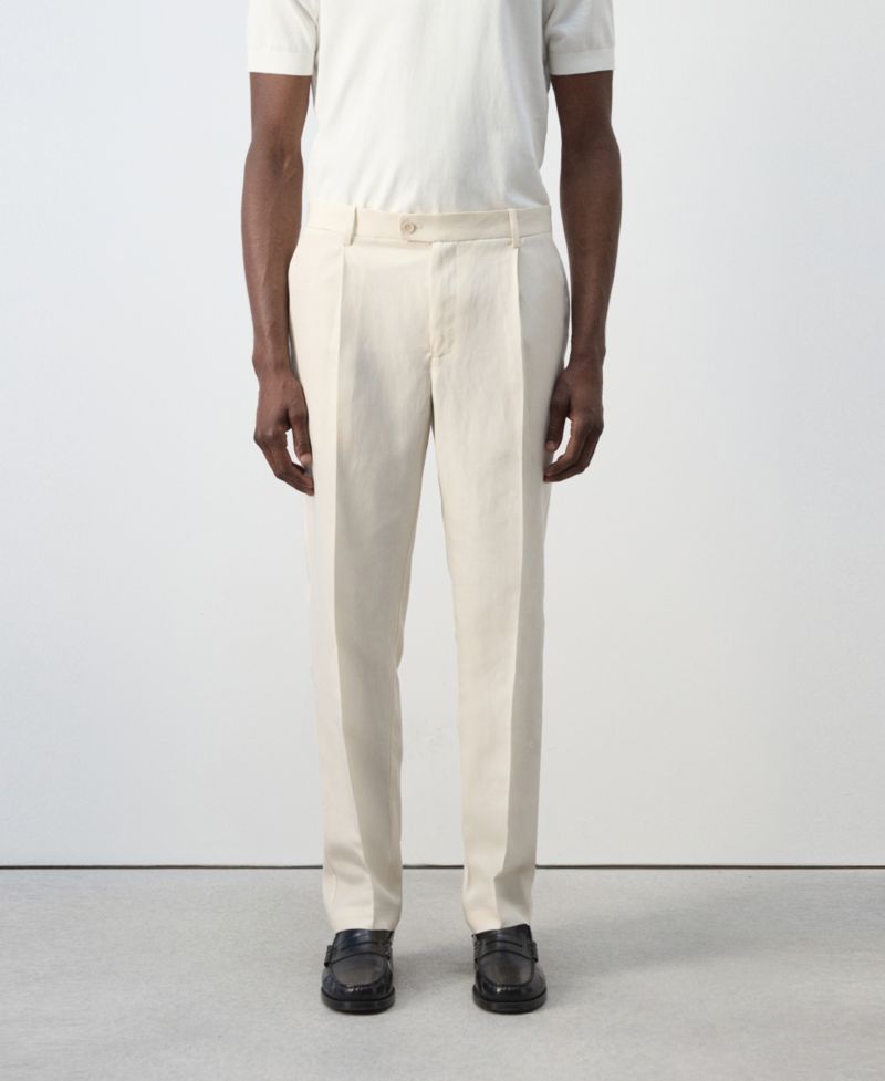 Men's Regular-Fit Lyocell-Linen-Blend Pants