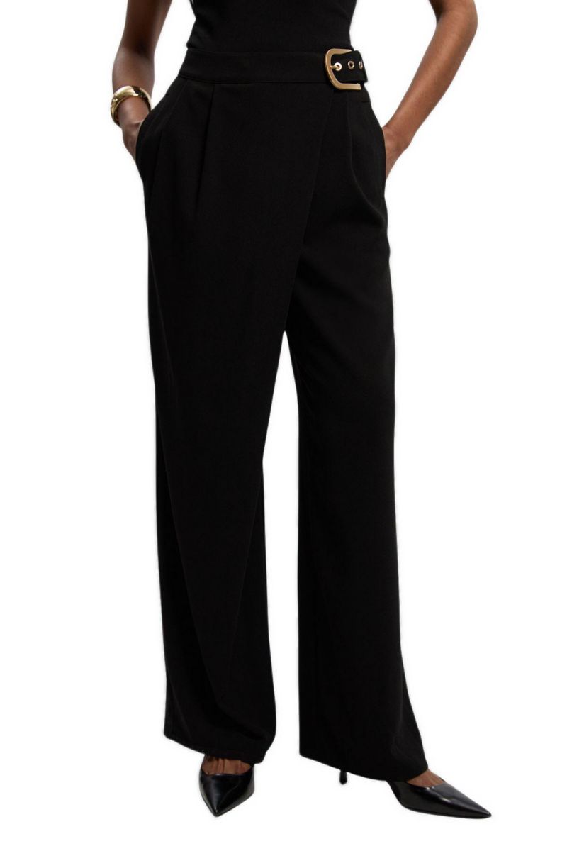 Women's Tailored Crepe Buckle Trousers