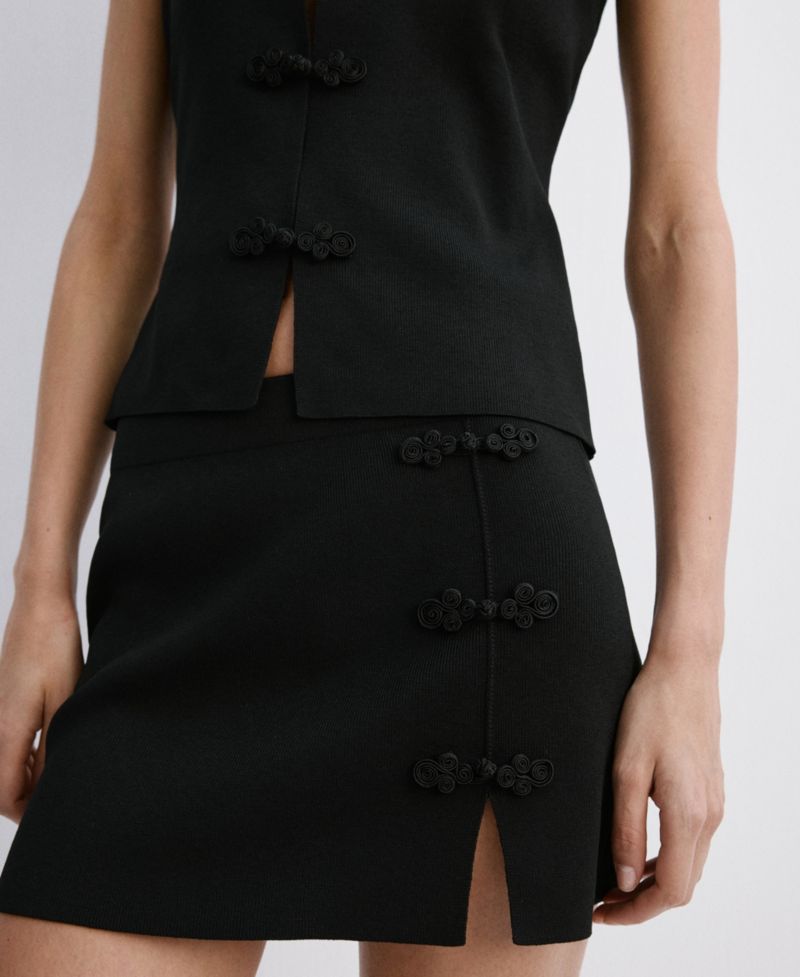 Women's Side Slit Short Skirt