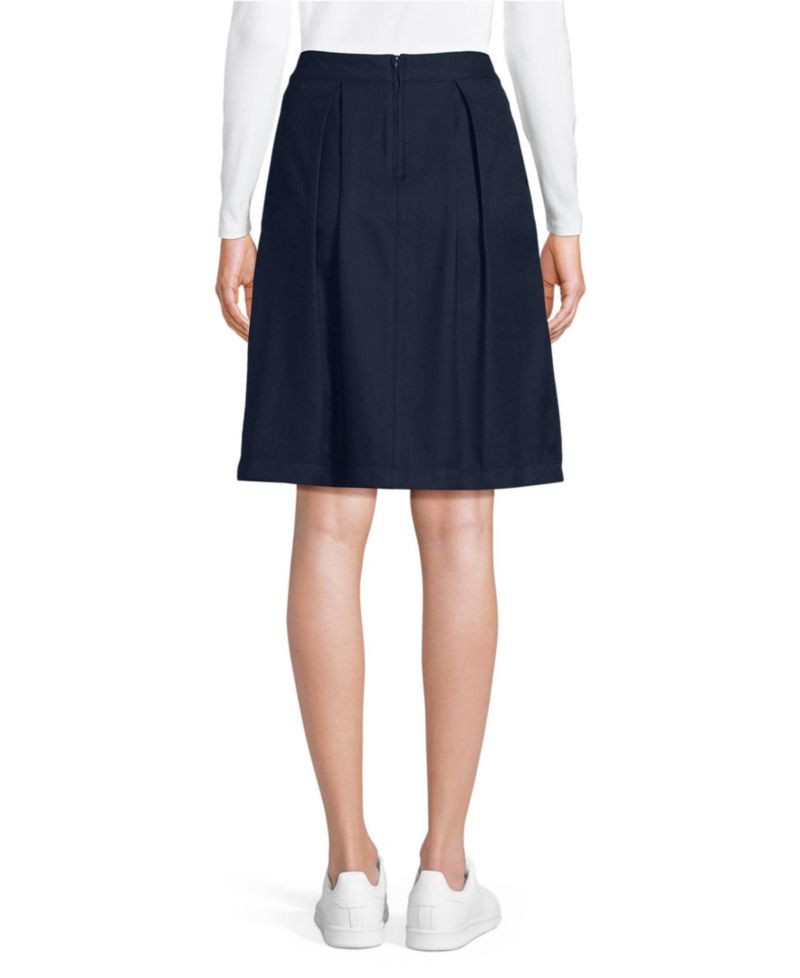 Women's Solid Pleated Skort Top of Knee
