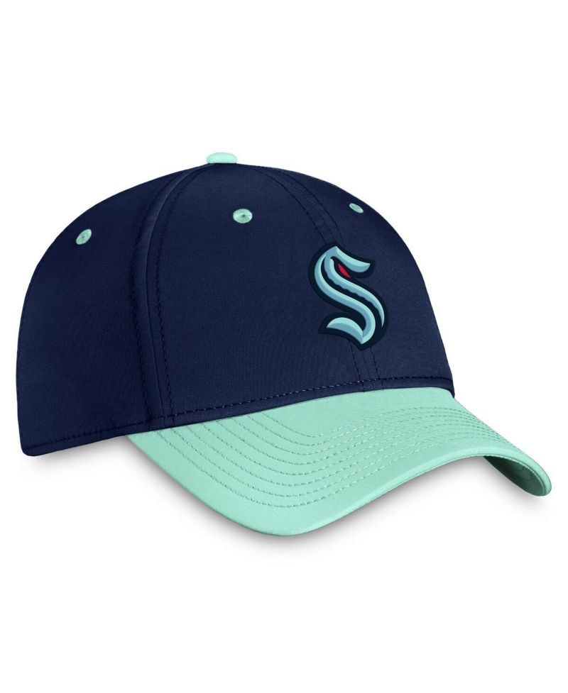Men's Deep Sea Blue, Light Blue Seattle Kraken Authentic Pro Rink Two-Tone Flex Hat