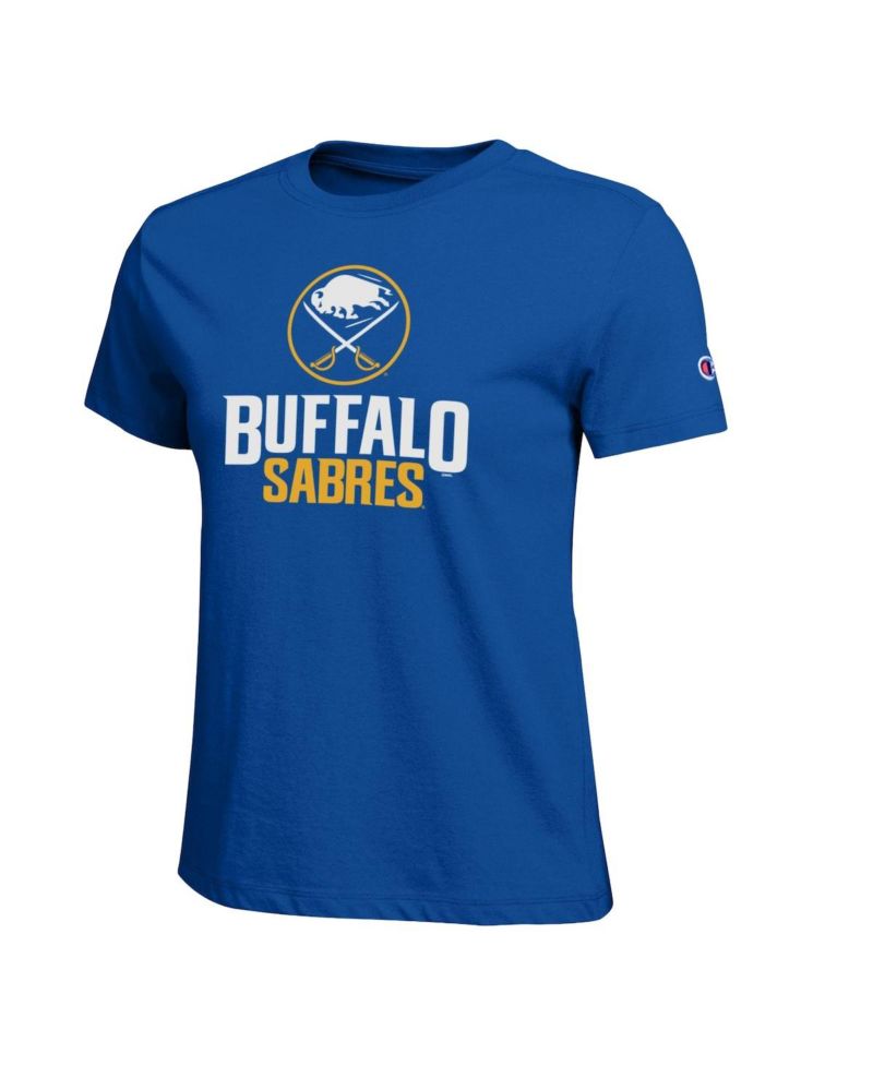 Women's Royal Buffalo Sabres Wordmark Lockup T-Shirt