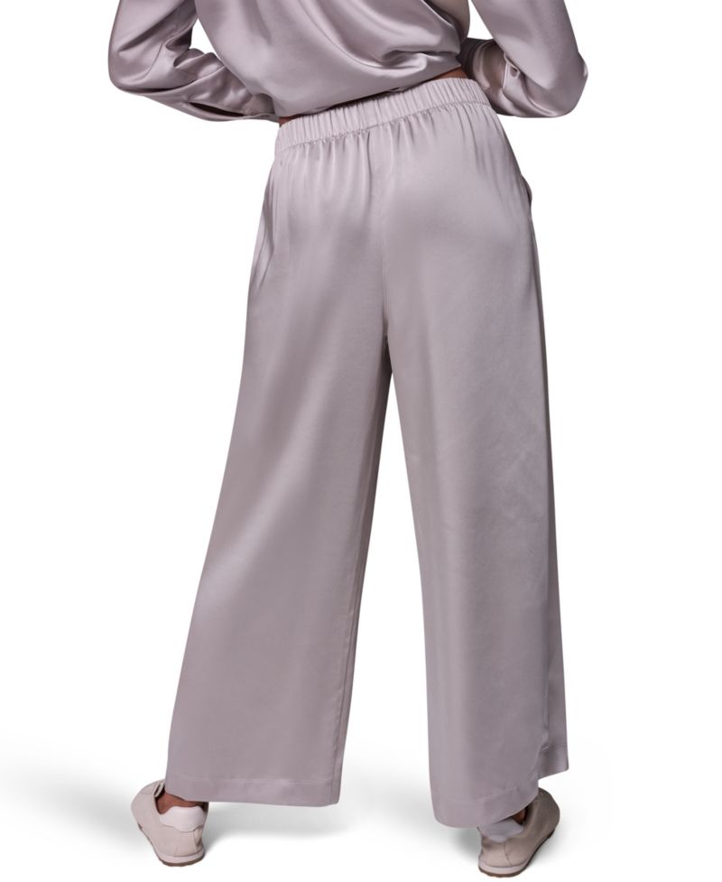 Women's Wide-Leg Satin Pants