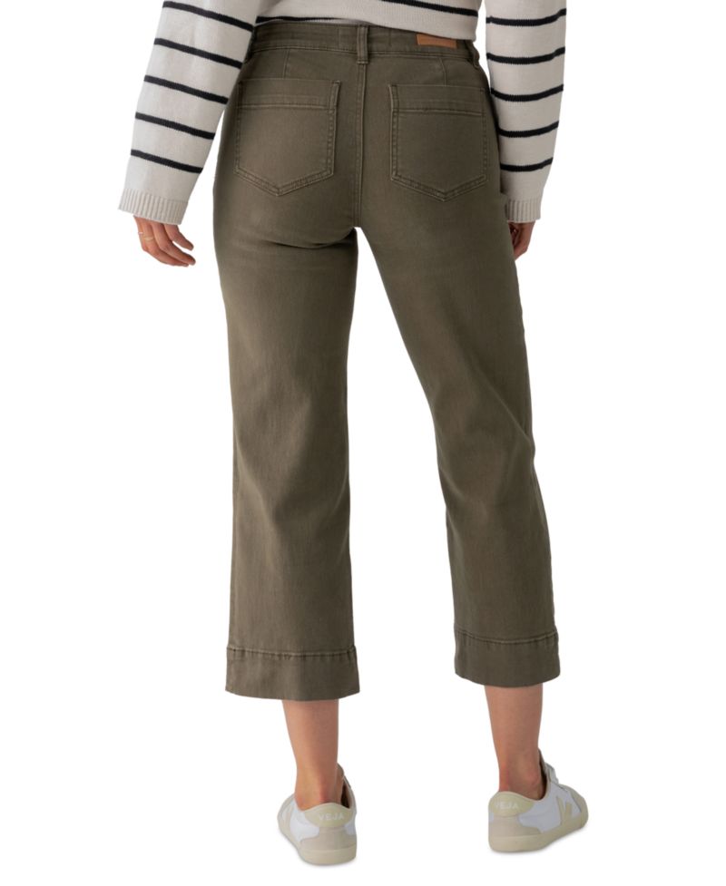 Women's The Marine Mid-Rise Cropped Wide-Leg Jeans