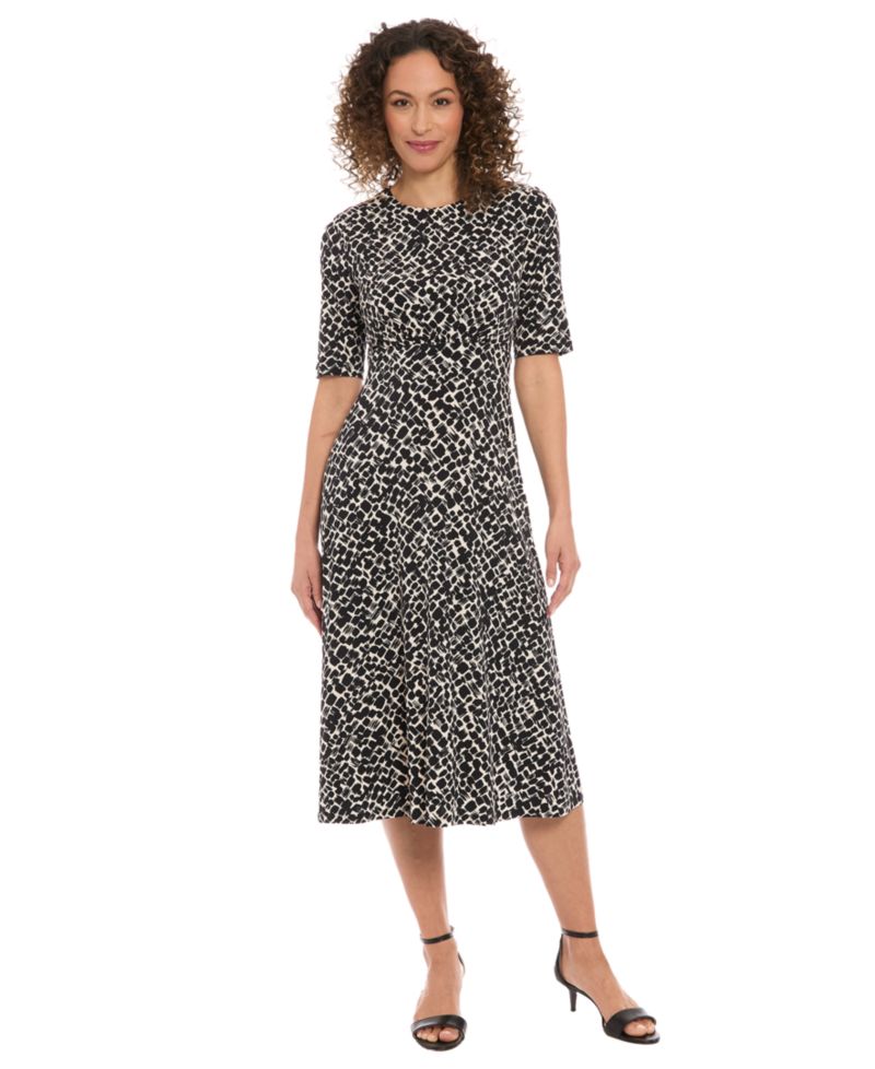 Women's Short-Sleeve Midi Dress