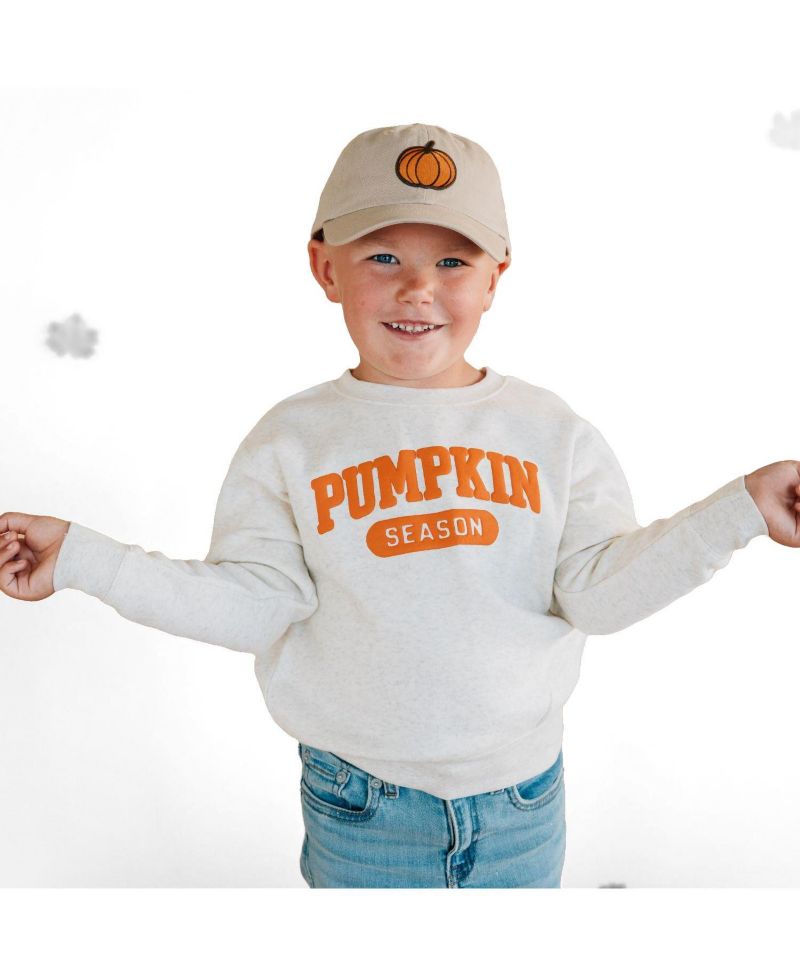 Big Boys Pumpkin Season Puff Ink Sweatshirt