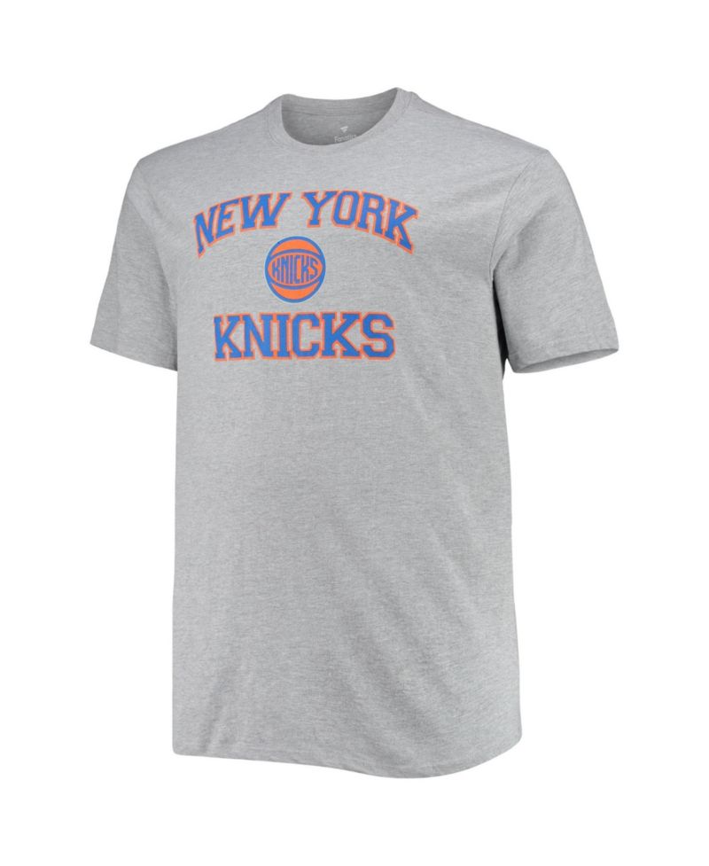 Men's Heathered Gray New York Knicks Big & Tall Heart & Soul T-Shirt