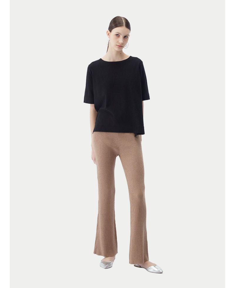 Women's Box-Cut Cotton Silk Cashmere Blend T-Shirt