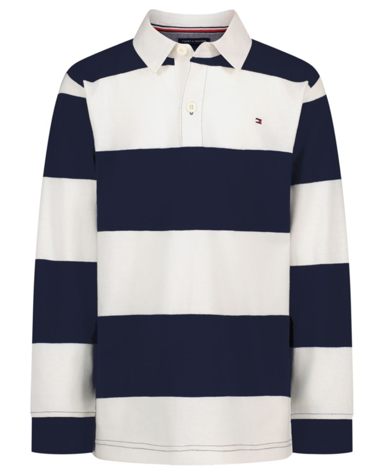 Boys' 8-20 Striped Long-Sleeve Rugby Polo Shirt
