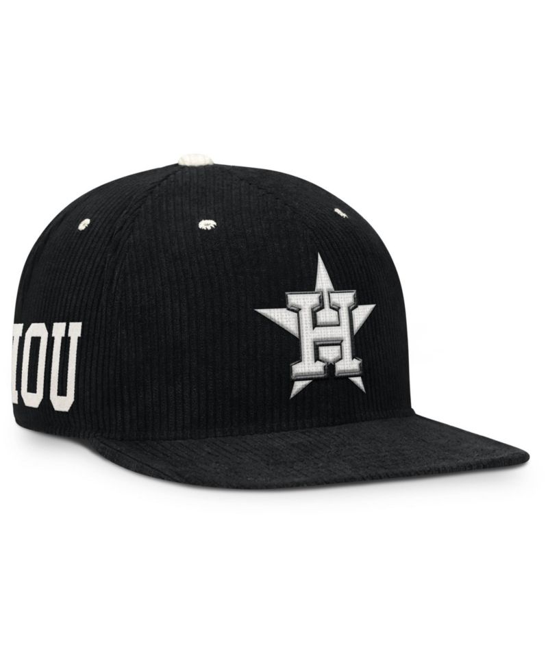 Men's Black Houston Astros Pro Corduroy Structured snapback Hat