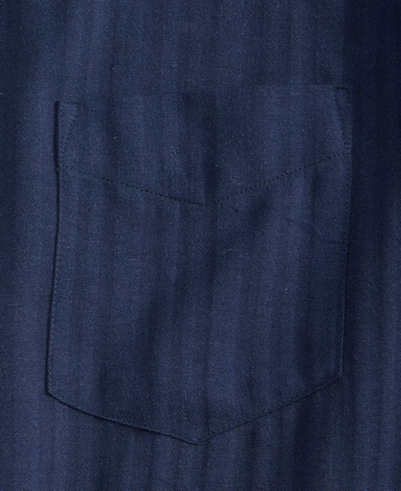 Men's Solid Silk Blend Long-Sleeve Shirt